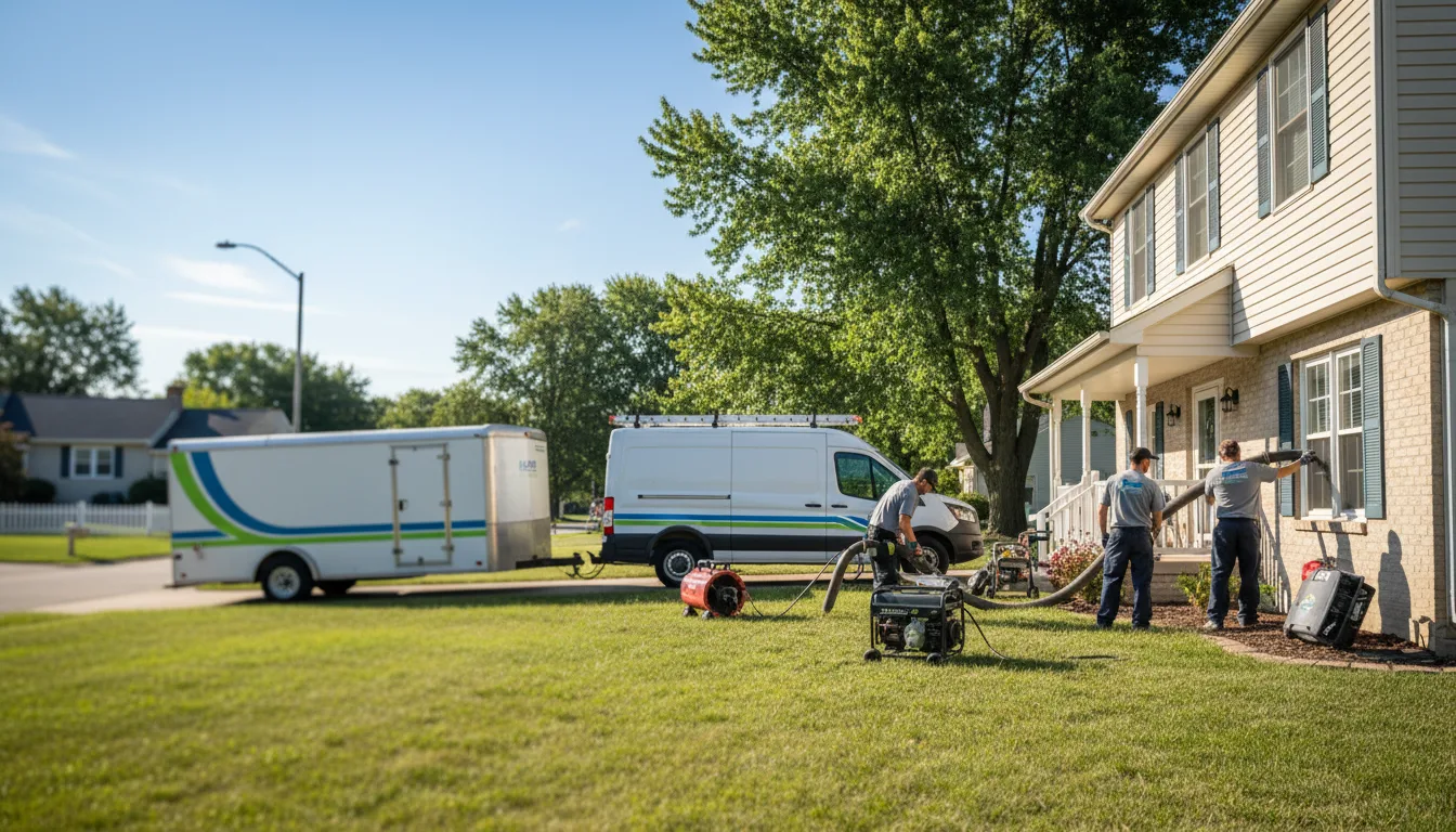 Flooded Basement Restoration And Cleanup With Repair in Bradford, IL near me
